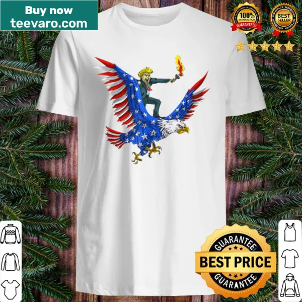 Cute T-shirt with an eagle graphic and humorous voting message