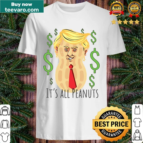 Satirical Election T-shirt with bold text about debt being a peanut