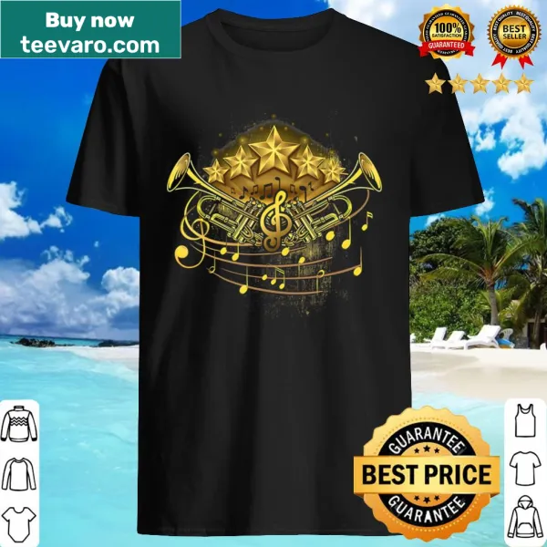 Retro trumpet design shirt for musicians
