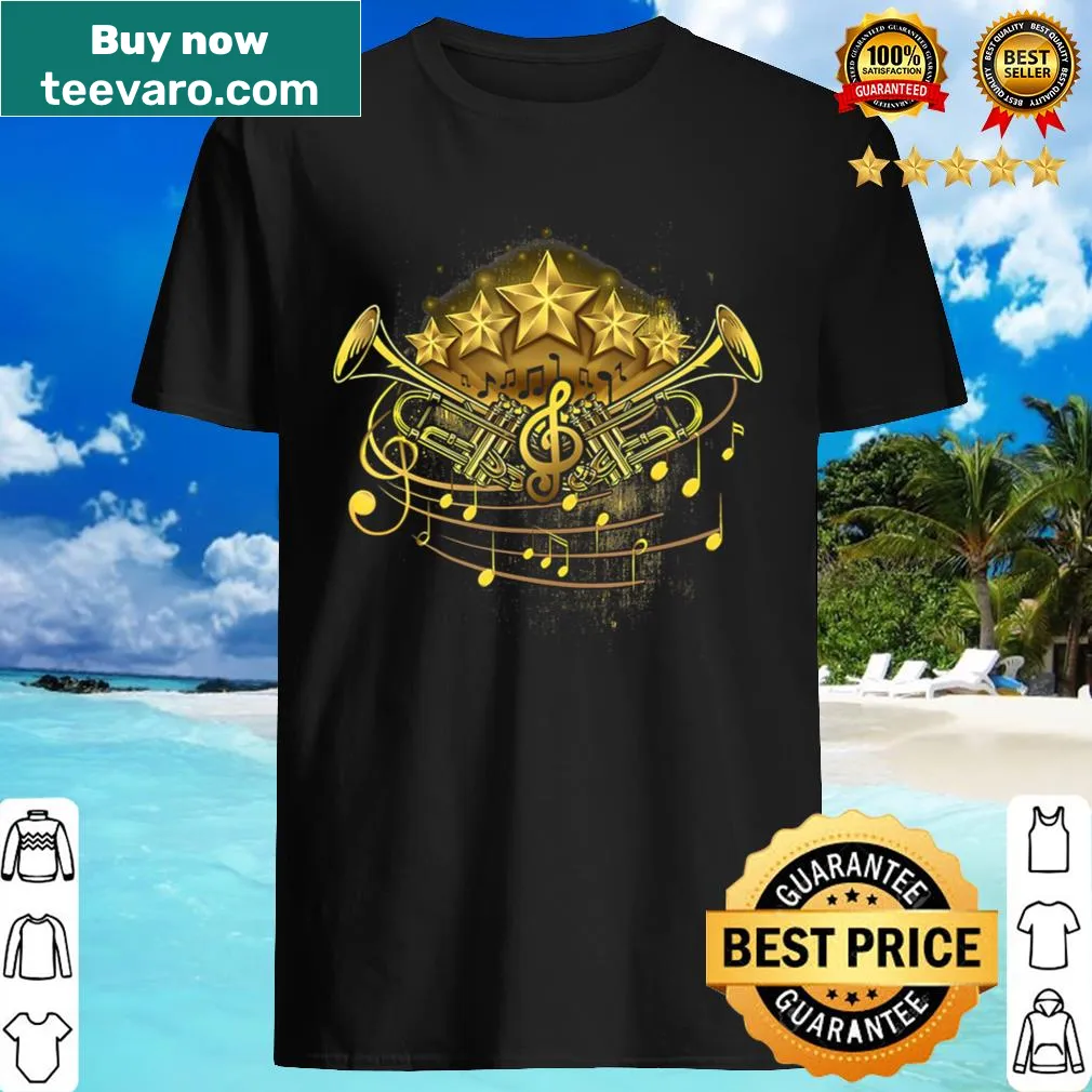 Retro trumpet design shirt for musicians