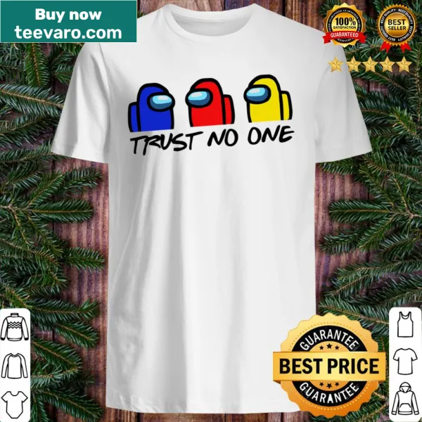 Hoodie with 'Trust No One' and Among Us themes, targeting gamers