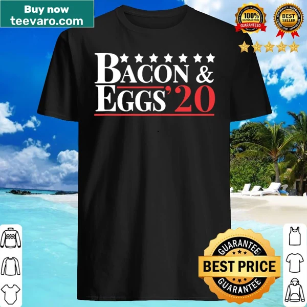 Funny vintage shirt saying 'Vote Bacon & Eggs 2020' for breakfast lovers.