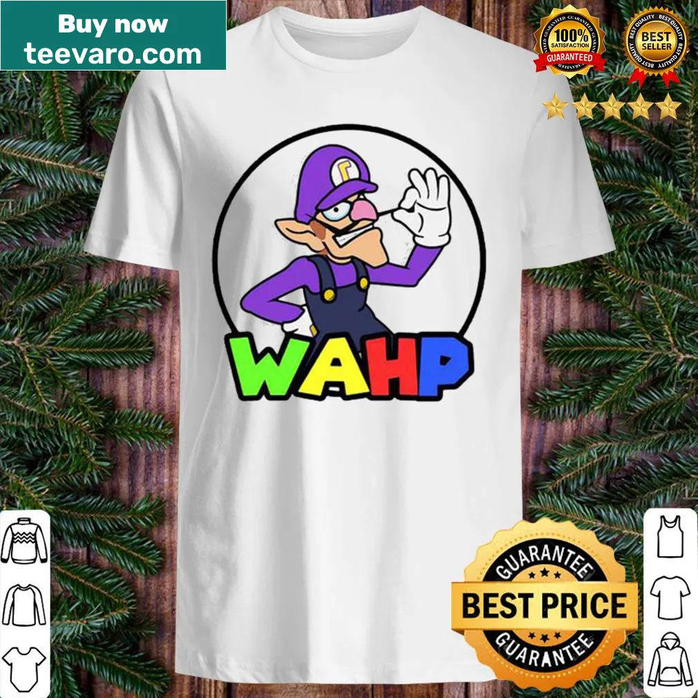 Gaming shirt with the phrase 'Waluigi Wah hello'