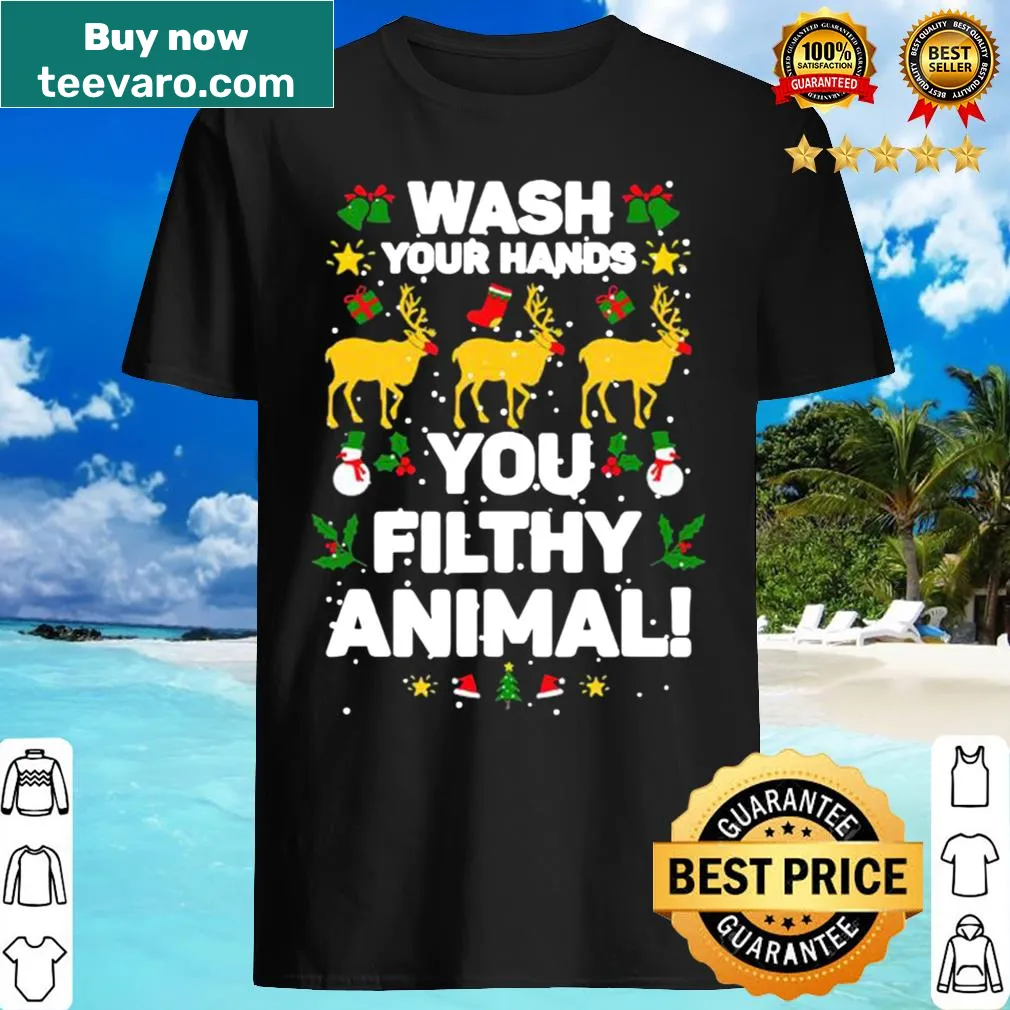 Christmas movie quote shirt about hygiene with playful text