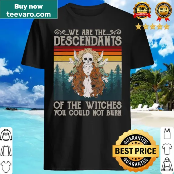 Witch-themed shirt with empowering illustration and bold text