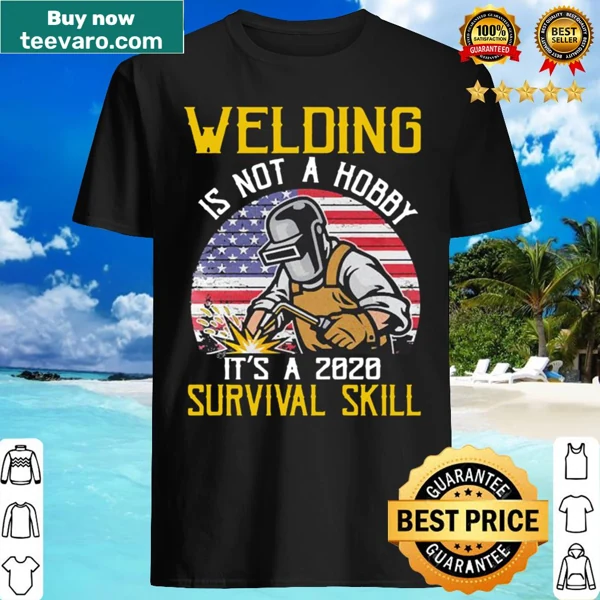 Vintage-inspired welding shirt with American flag design