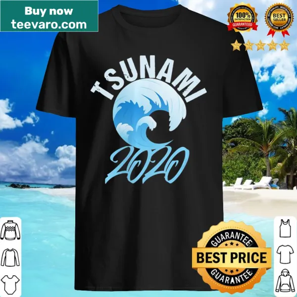 Vintage-style shirt with Tsunami Blue Wave and Anti Trump graphic