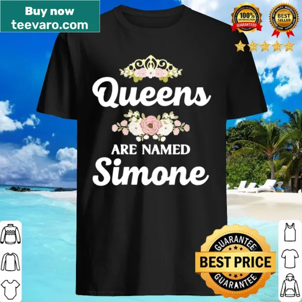 Personalized Christmas shirt for women featuring the name Simone