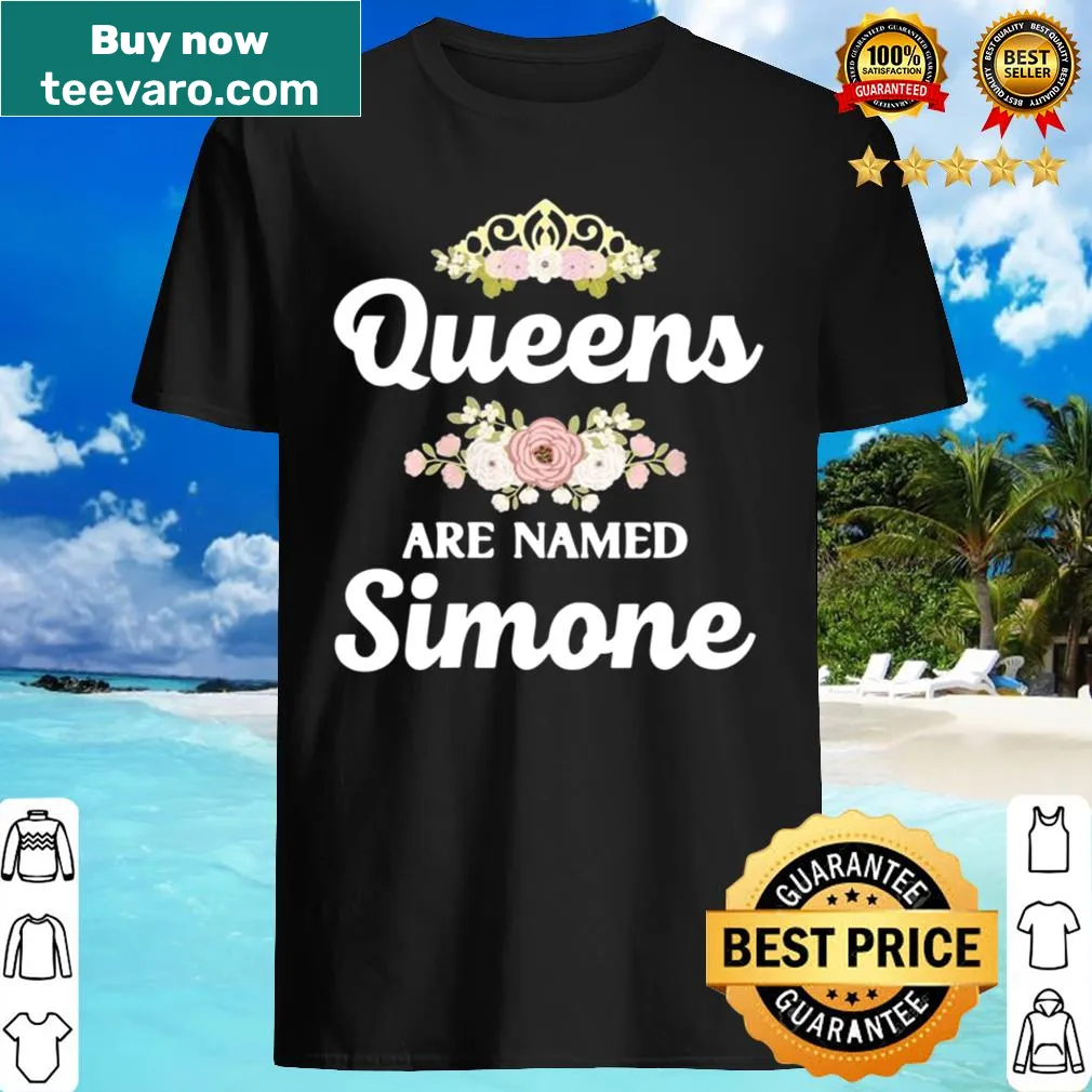 Personalized Christmas shirt for women featuring the name Simone