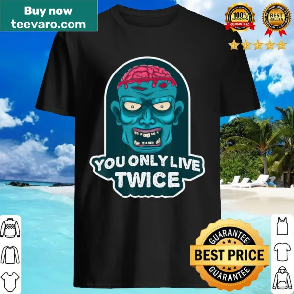Edgy zombie-themed shirt with unique quote.