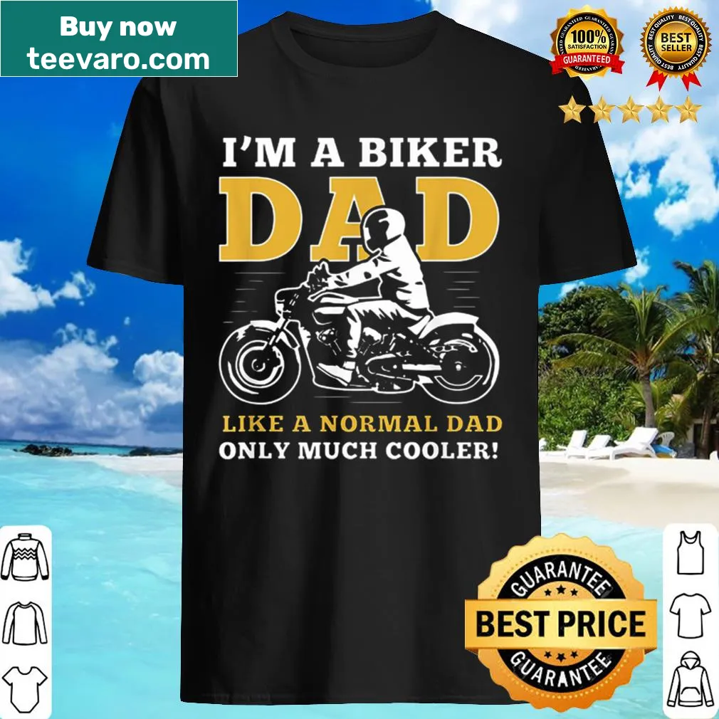 Illustrated shirt celebrating biker dads and motorcycle culture