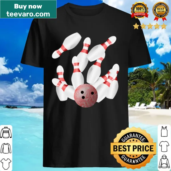 Ten pin bowling themed shirt for bowling enthusiasts
