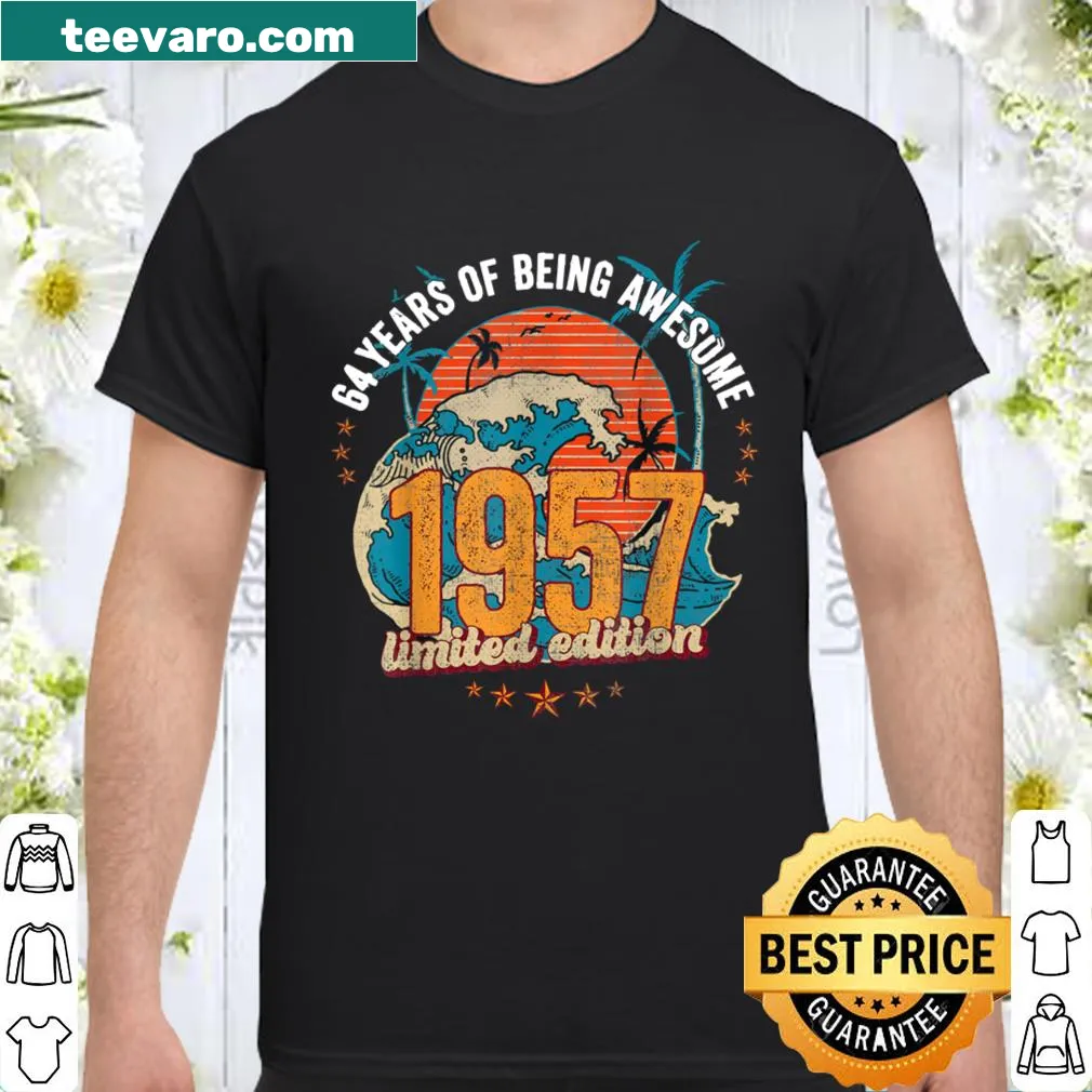Vintage 1957 edition shirt celebrating 64th birthday