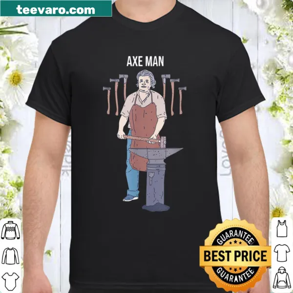 Cartoon lumberjack shirt celebrating axe throwing