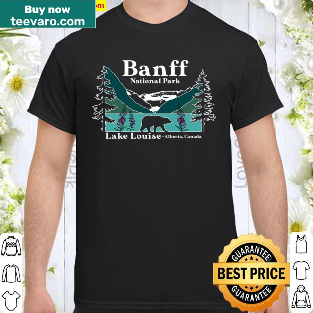 Illustrated shirt depicting Banff National Park and Lake Louise