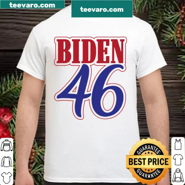 Biden 46 shirt in red and blue design