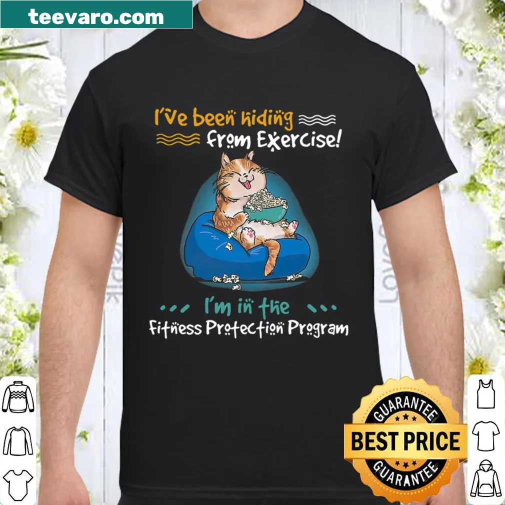 Funny fitness shirt with humorous exercise saying