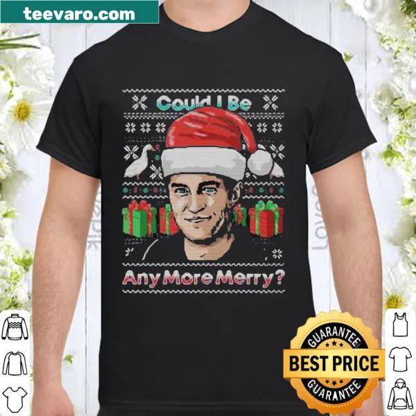 Nostalgic shirt with 'Charlie could I be any more merry' graphic.