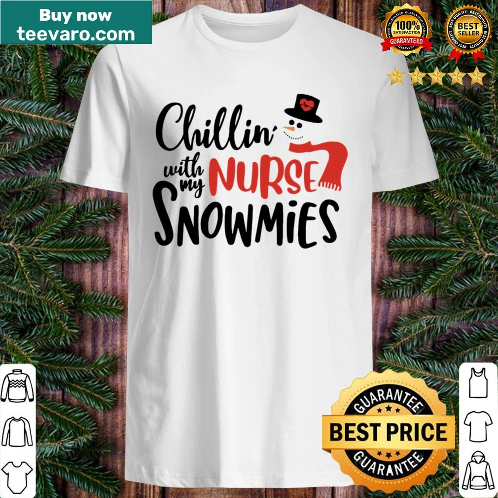 Cute Christmas shirt featuring snowmen and a nurse theme.