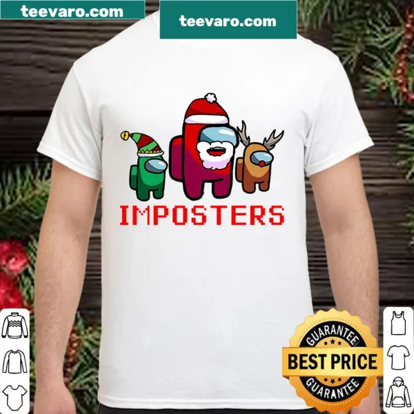 Christmas-themed Among Us shirt with festive game-inspired graphics