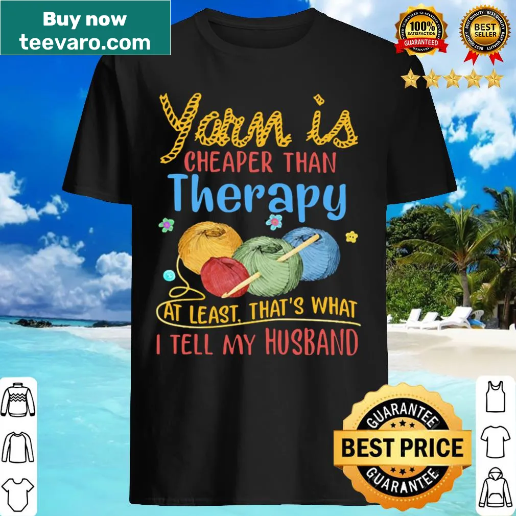 Funny crochet shirt with 'I Tell My Hushband' text
