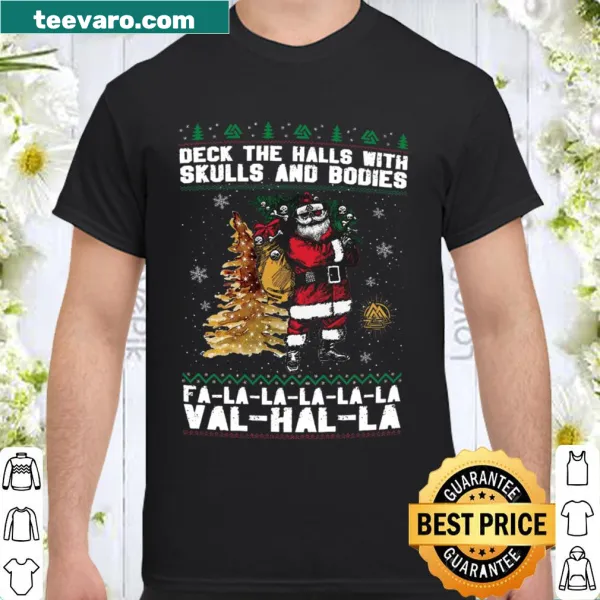Edgy Christmas shirt with skulls and festive text