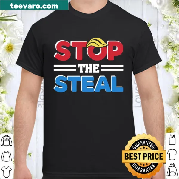 Political shirt with the phrase 'Stop the Steal' in bold letters.