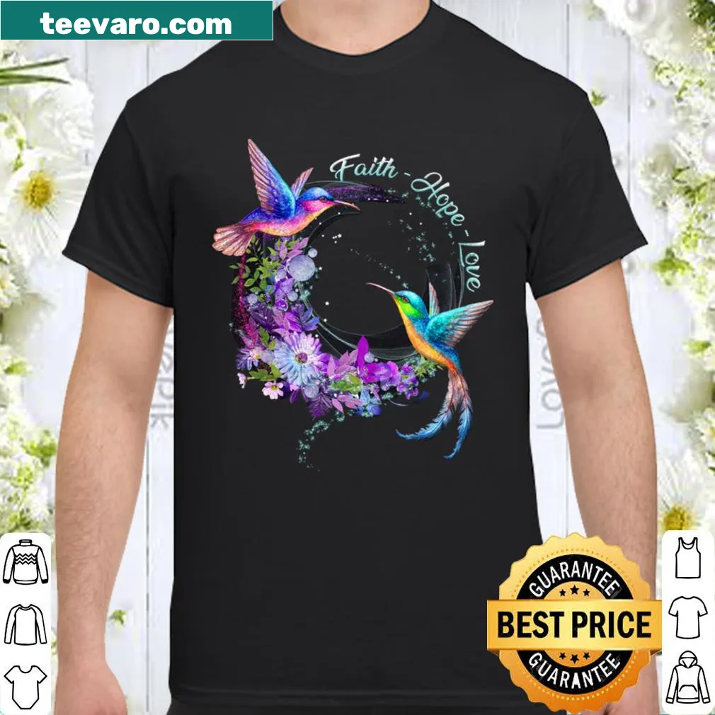 Inspirational shirt featuring Faith, Hope, Love in an uplifting design.