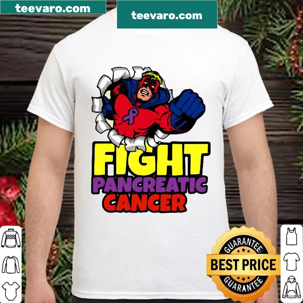 Purple ribbon shirt supporting pancreatic cancer awareness