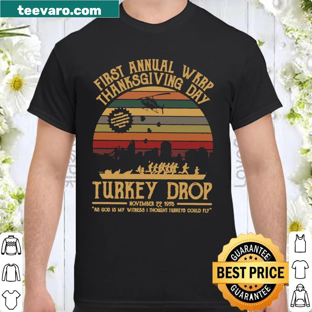 Nostalgic shirt featuring the WKRP Turkey Drop design.