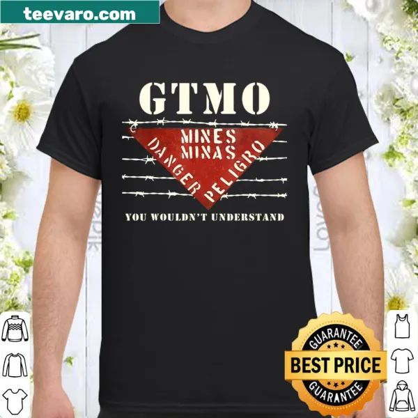 Design inspired by land mine sign from Guantanamo Bay on a t-shirt