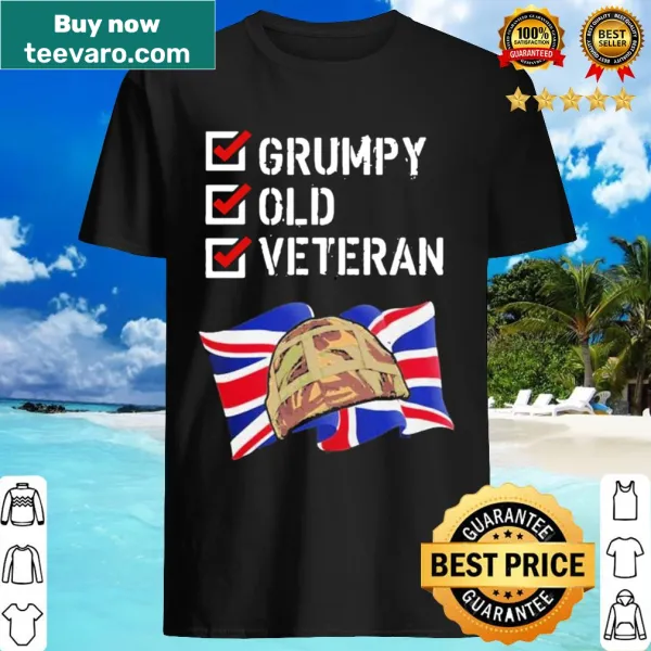 Vintage distressed American flag shirt with grumpy veteran graphic