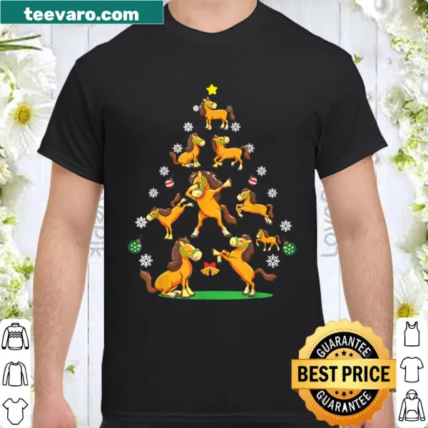 Christmas shirt featuring a horse ornament illustration