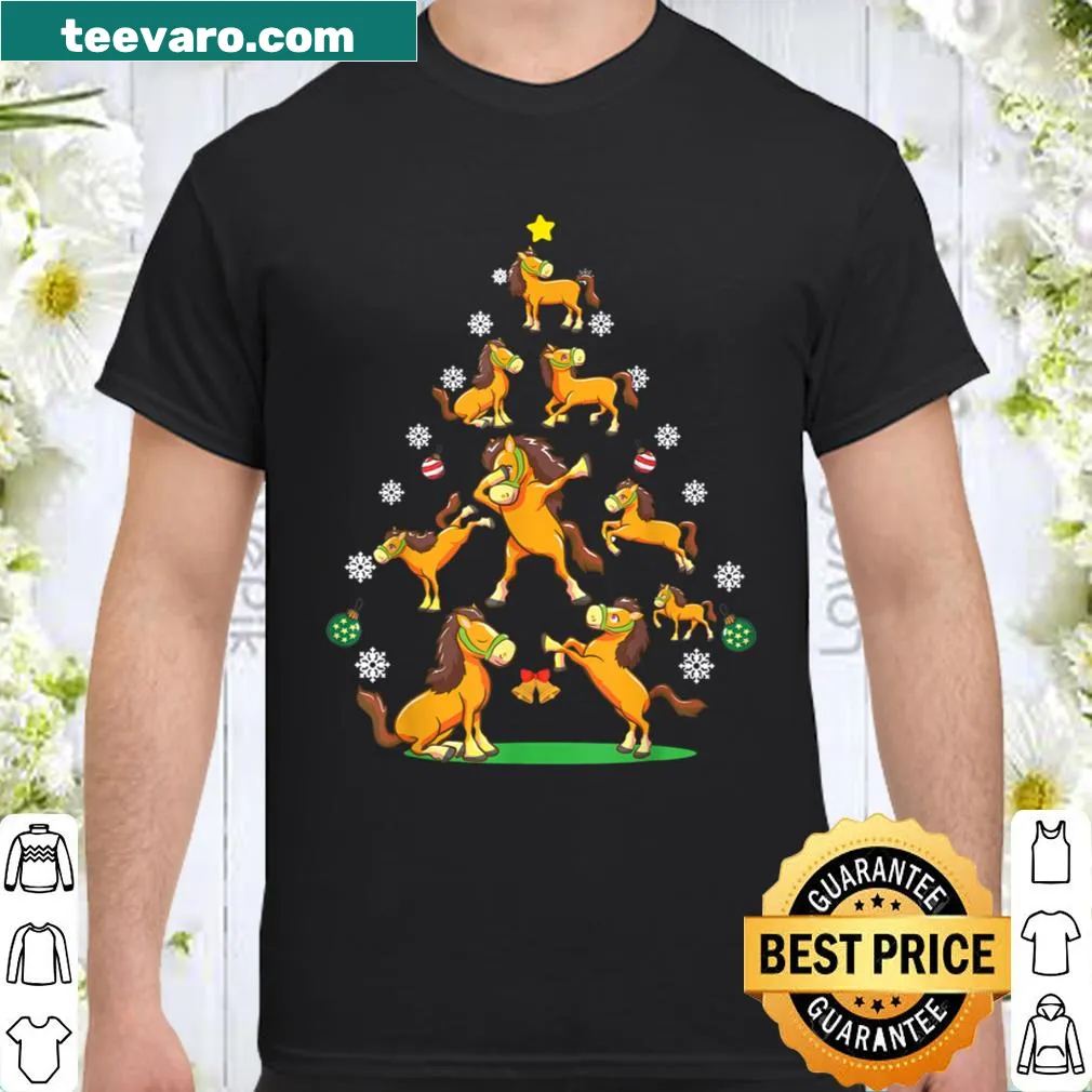 Christmas shirt featuring a horse ornament illustration