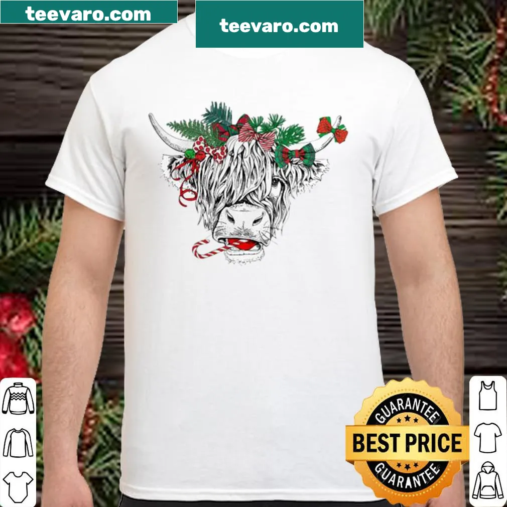 Christmas shirt with a horse ornament design