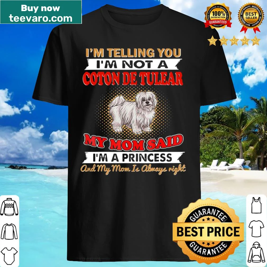 Text-based design featuring dog breed humor for Coton De Tulear lovers.
