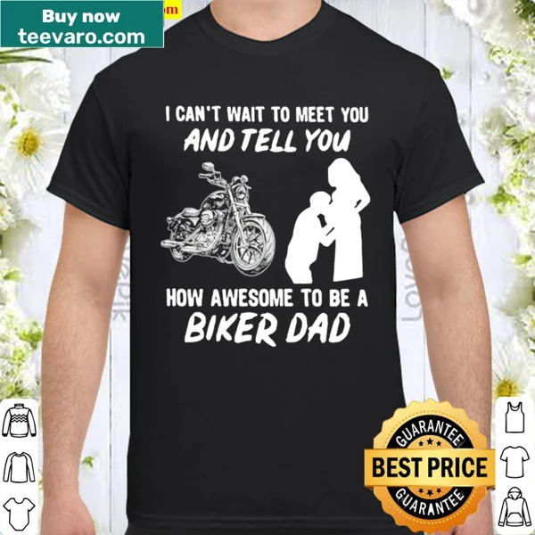 Biker dad shirt with motorcycle graphics and playful text