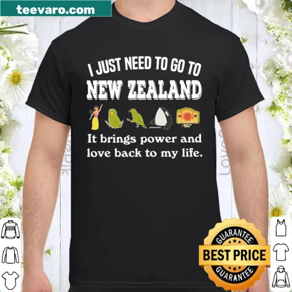 Shirt expressing a desire to travel to New Zealand