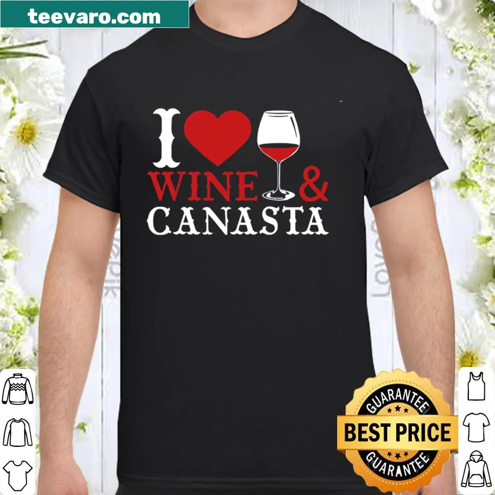 Illustration merging wine and canasta card game elements
