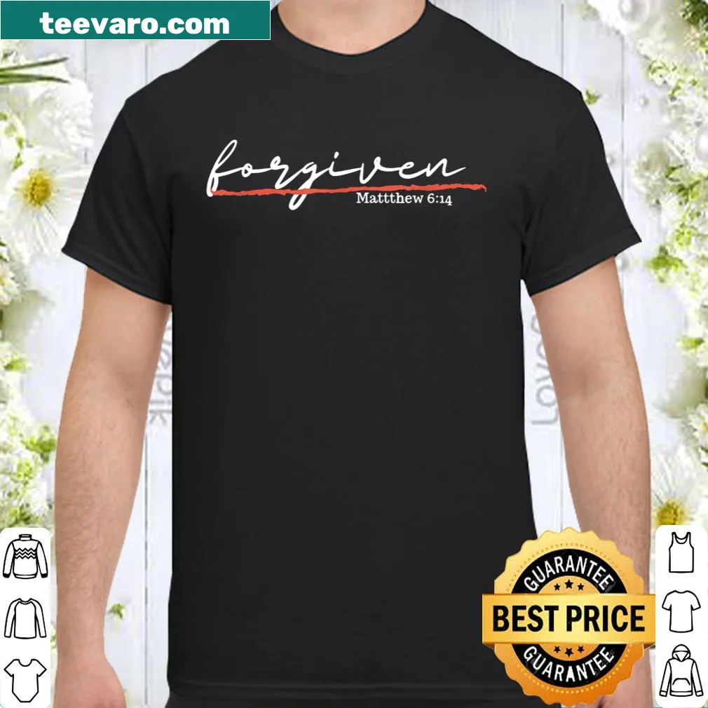 Inspirational t-shirt promoting forgiveness for both men and women