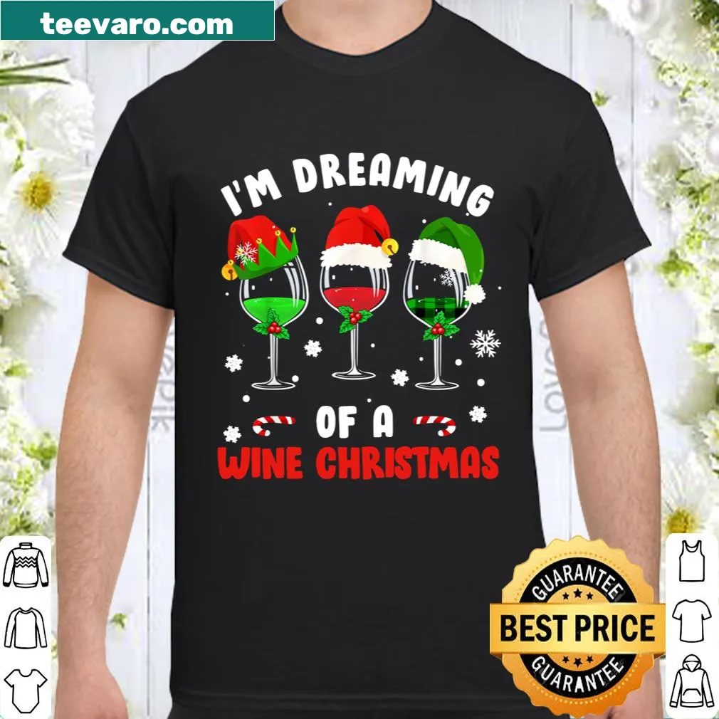 Playful wine-themed Christmas shirt for wine lovers.