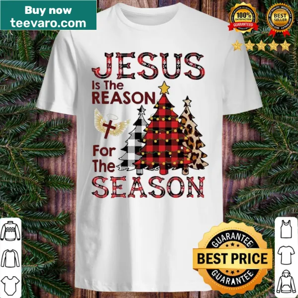 Christmas shirt with text expressing the reason for the season, Jesus.