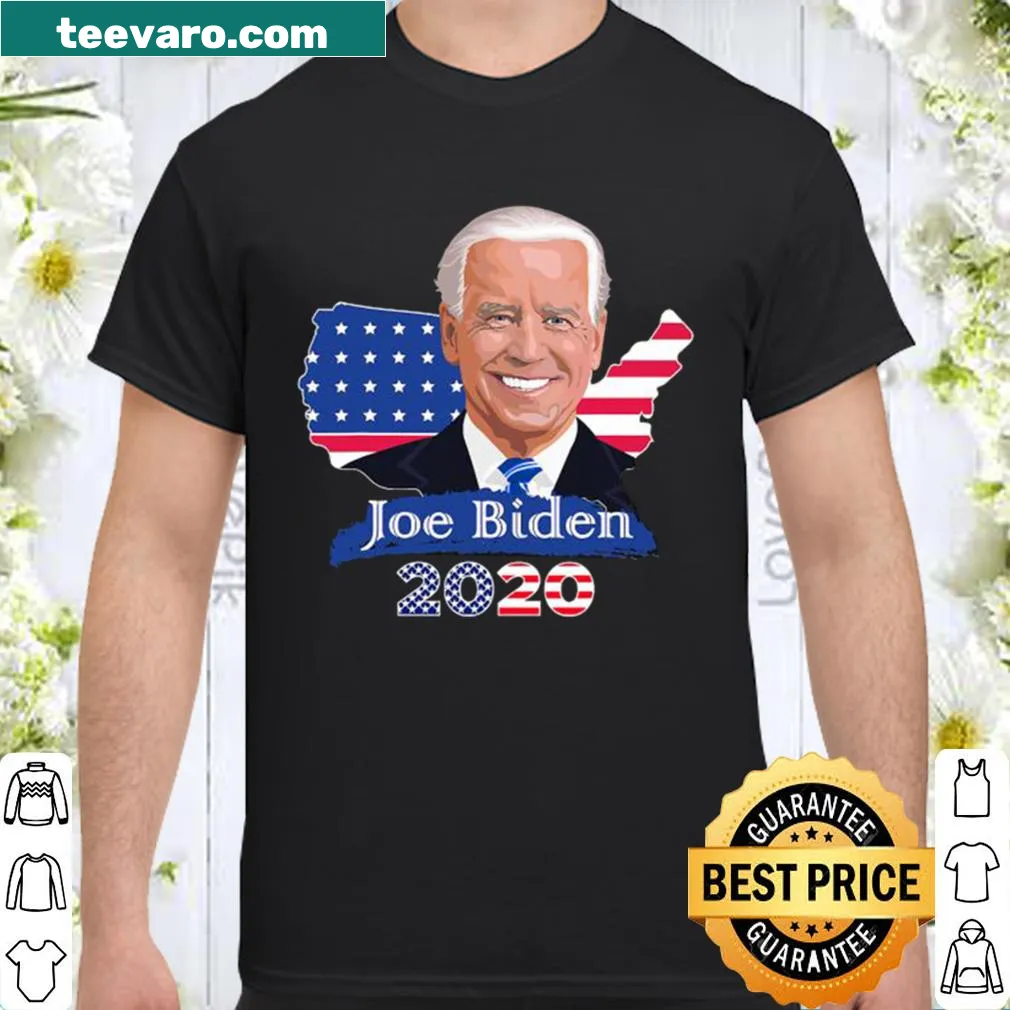 Shirt featuring American flag map and Joe Biden's name
