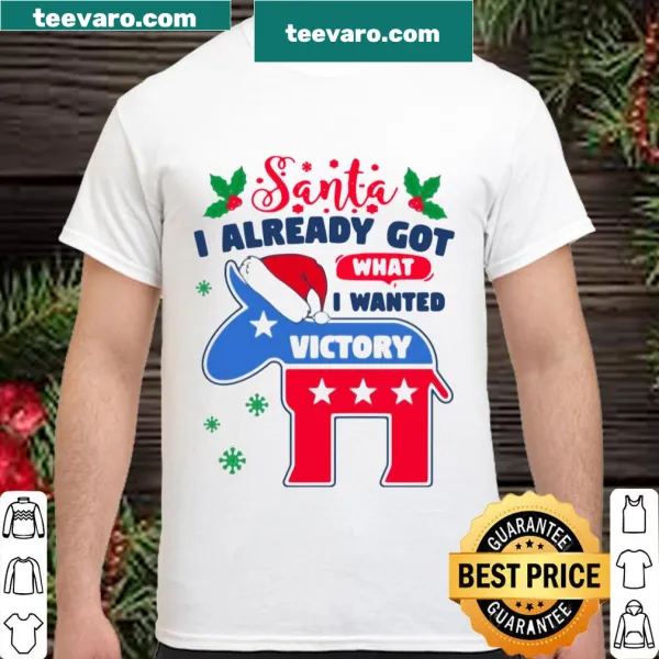 Santa with text about voting Democratic for Christmas