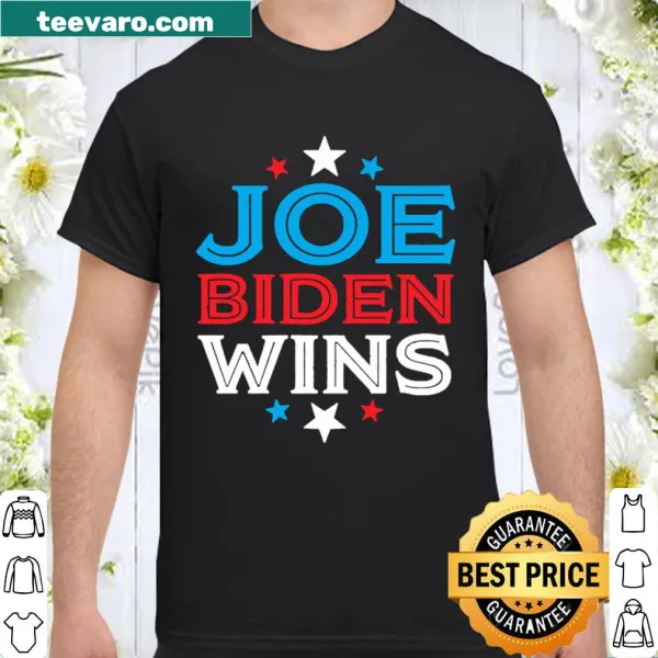 Shirt celebrating Biden's 2020 election victory with bold typography