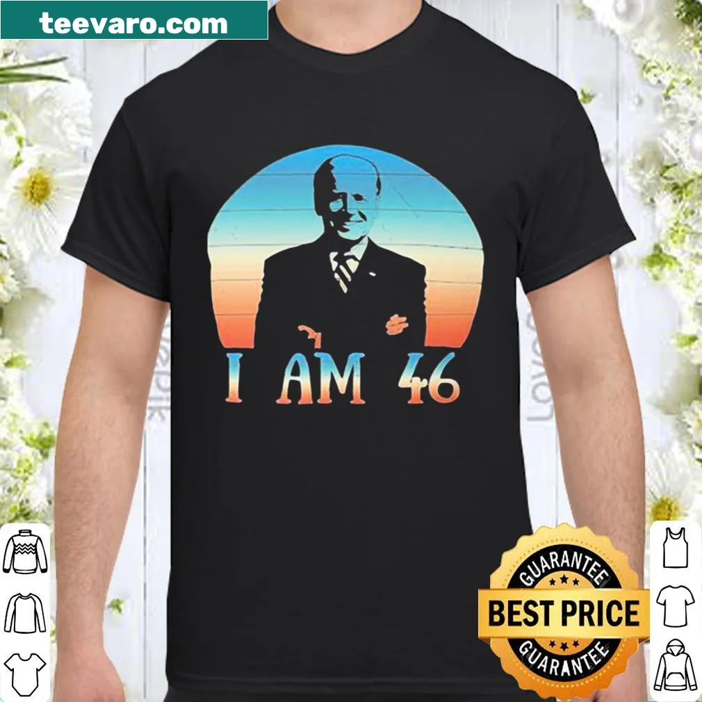 Vintage shirt stating 'Joe Biden I am 46' in bold text