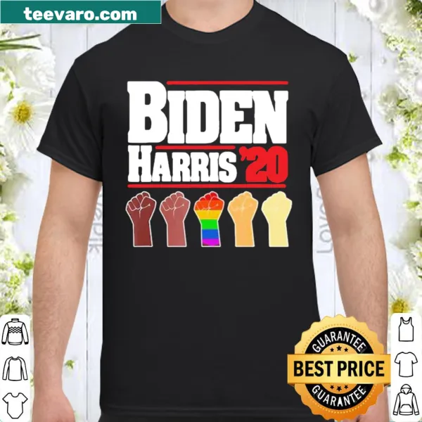 Shirt featuring Joe Biden and Kamala Harris hand graphic