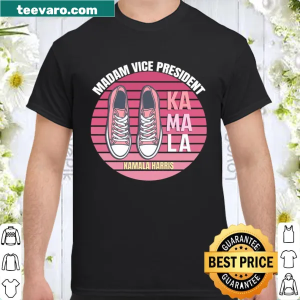 Sweatshirt featuring 'Madam Vice President' with a sneaker graphic