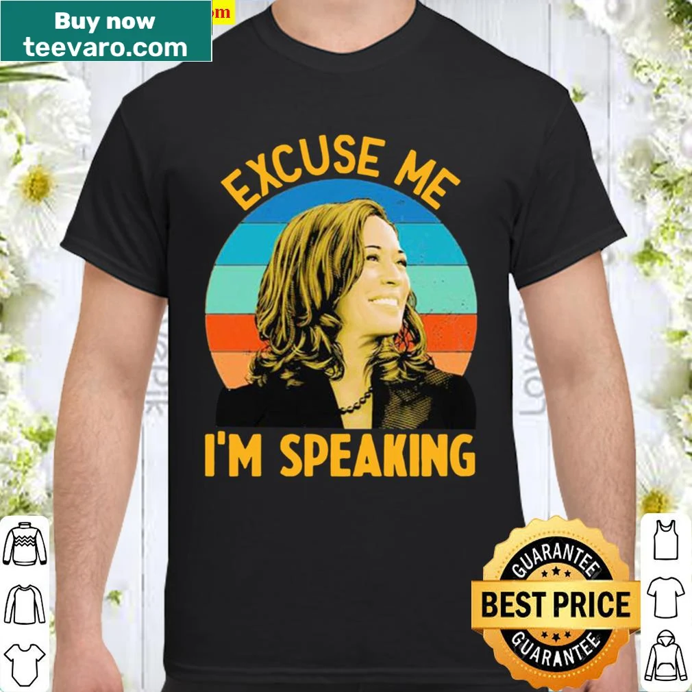 Vintage retro shirt with the phrase 'excuse me, I'm speaking'