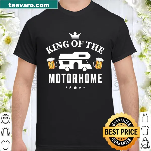 Motorhome design on a pullover shirt for camping lovers